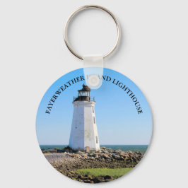 Fayerweather Island Lighthouse Connecticut Nyckelr Nyckelring