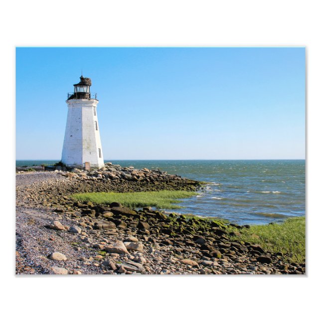 Fayerweather Island Lighthouse CT Photo Print Fototryck (Framsidan)