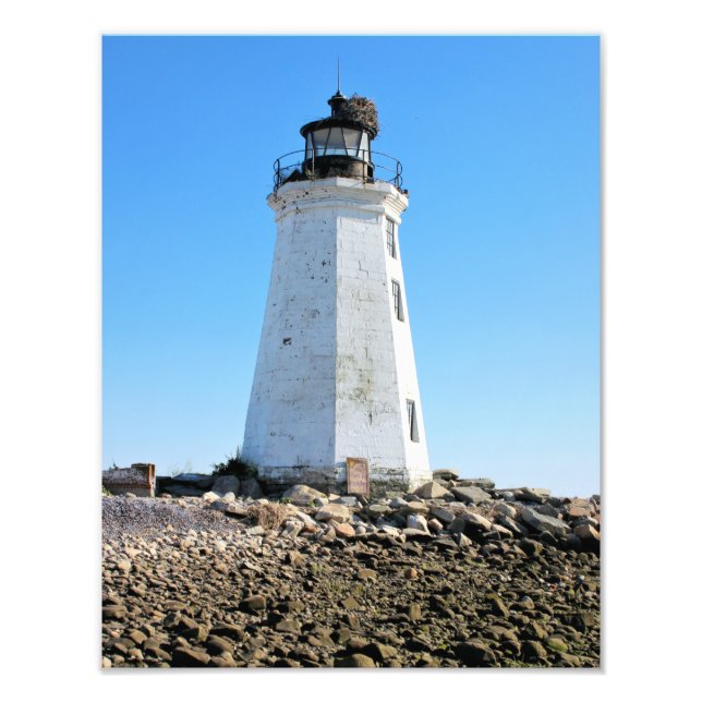Fayerweather Island Lighthouse CT Photo Print Fototryck (Framsidan)