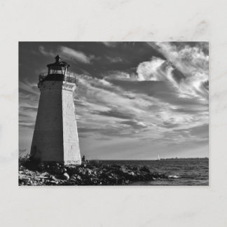 Fayerweather Lighthouse - Bridgeport, CT-vykort Vykort