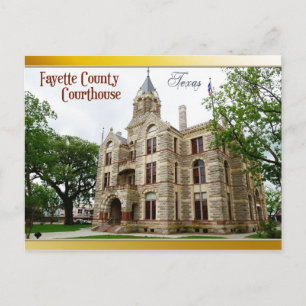 Fayette County Domstol, La Grange, Texas Vykort