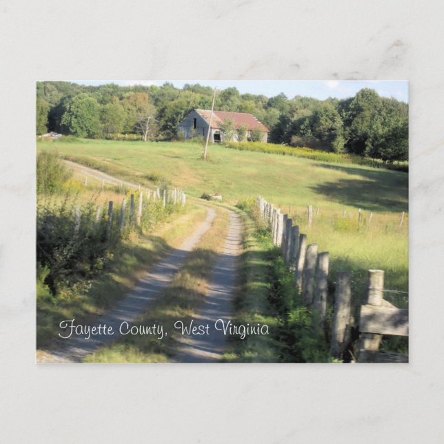 Fayette County, Väster Virginia Vykort (Framsida)