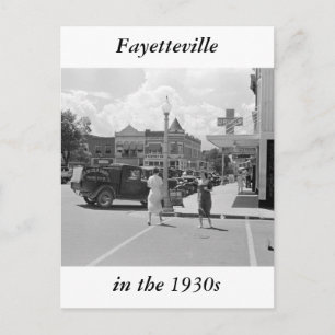Fayetteville, Arkansas, 1930-talet Vykort