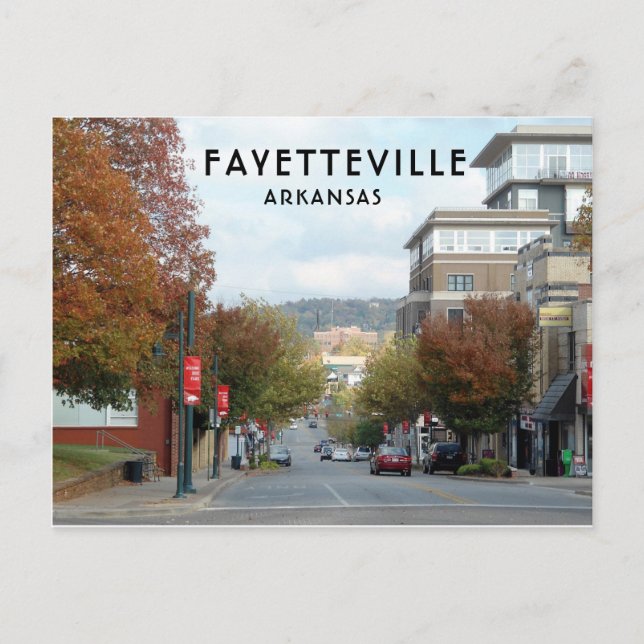 Fayetteville, Arkansas Dickson Street-foto Vykort (Framsida)