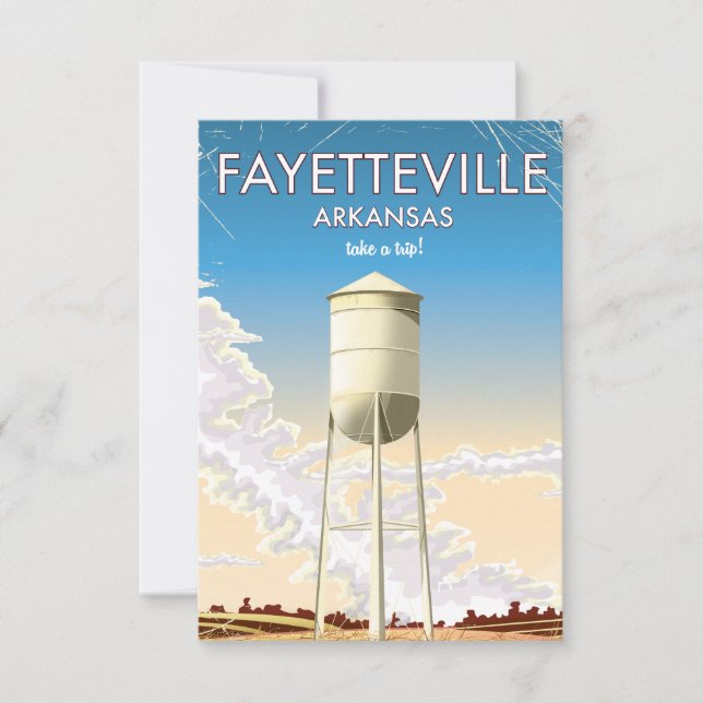 Fayetteville Arkansas Travel-affisch (Framsida)