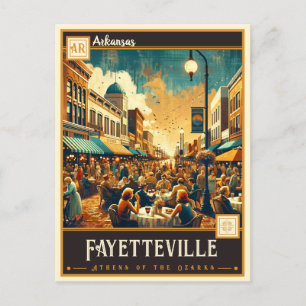 Fayetteville, Arkansas   VINTAGE Vykort