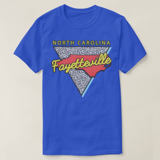 Fayetteville North olina Triangle Nc City 8 T Shirt (Design framsida)