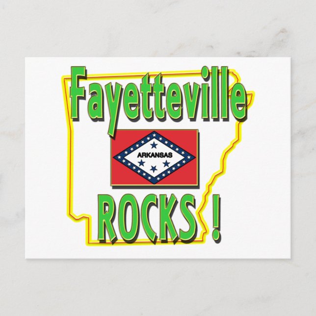 Fayetteville Sten! (grön) Vykort (Framsida)