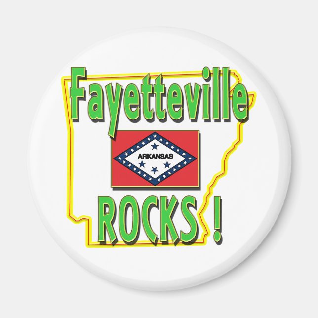 Fayetteville Sten! (grönt) Magnet (Framsidan)