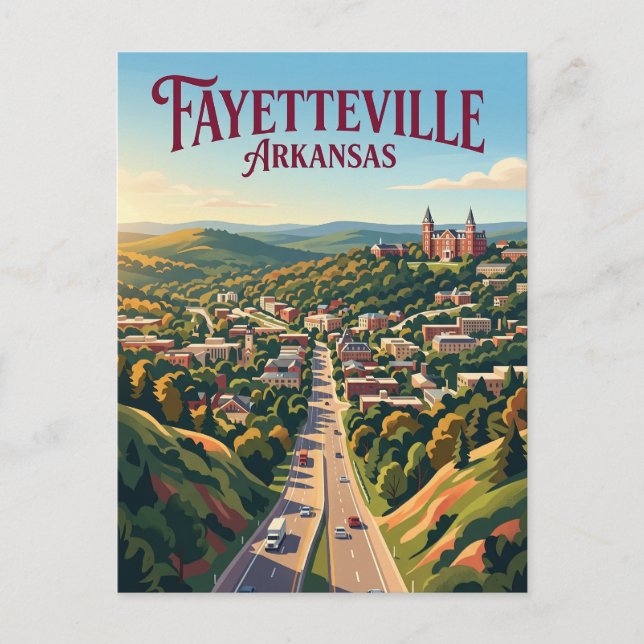 Fayetteville USA Vykort (Framsida)