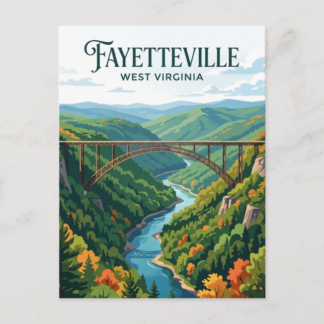 Fayetteville West Virginia Vykort (Framsida)