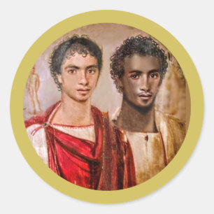 Fayum Älskare Ancient Egypten Roman Period Sticker Runt Klistermärke