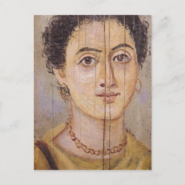 Fayum porträtt av kvinna vykort (Framsida)