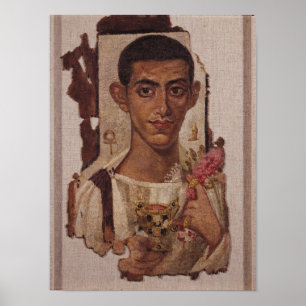 Fayum porträtt of Ammonius, från Antinoe Poster