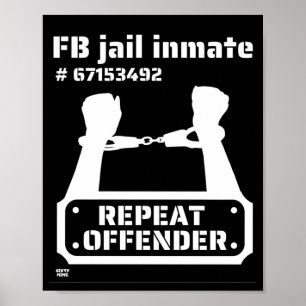 "FB JAIL INMATE" lustig fängelsefånge        Poster