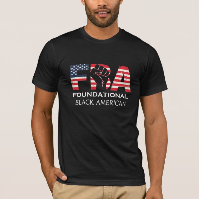 FBA Foundational Black American T Shirt (Framsida)