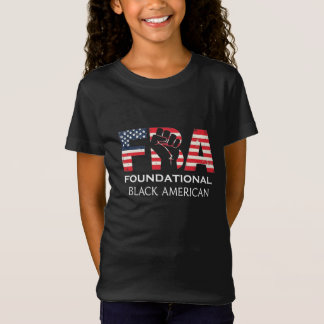 FBA Grundläggande svarta amerikaner med höjd näve T Shirt