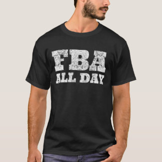 FBA Hela Dagen Svart Grundläggande Historia Amerik T Shirt