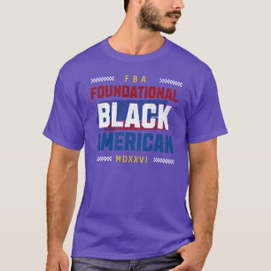 FBA Legacy Design Grundläggande svarta amerikaner T Shirt