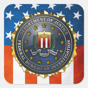 FBI Emblem Fyrkantigt Klistermärke