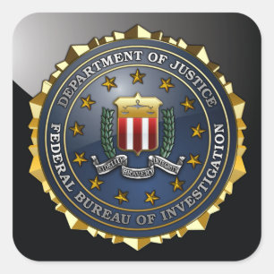 FBI Emblem Fyrkantigt Klistermärke