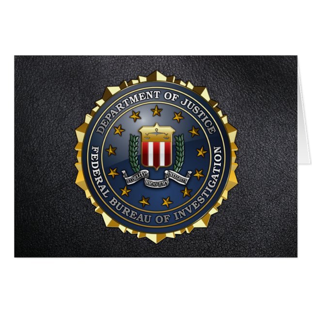 FBI Emblem Hälsningskort (Framsidan Horizontal)