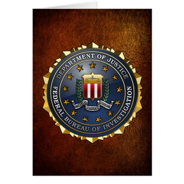 FBI Emblem Hälsningskort (Framsidan)