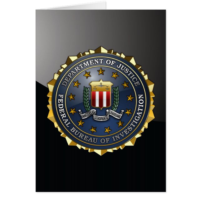 FBI Emblem Hälsningskort (Framsidan)