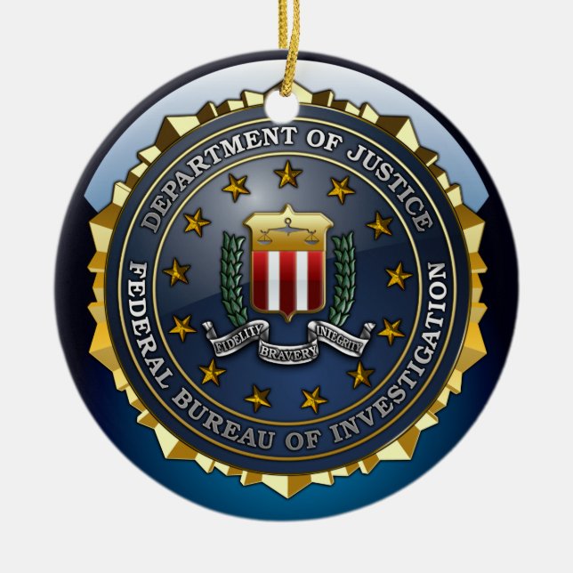 Fbi-Emblem Julgransprydnad Keramik (Framsidan)
