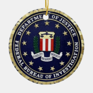 Fbi-Emblem Julgransprydnad Keramik