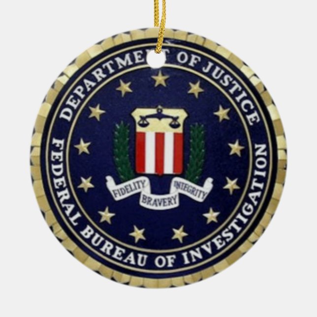 Fbi-Emblem Julgransprydnad Keramik (Framsidan)