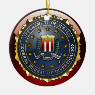 Fbi-Emblem Julgransprydnad Keramik
