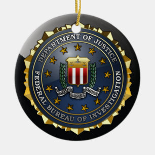 Fbi-Emblem Julgransprydnad Keramik