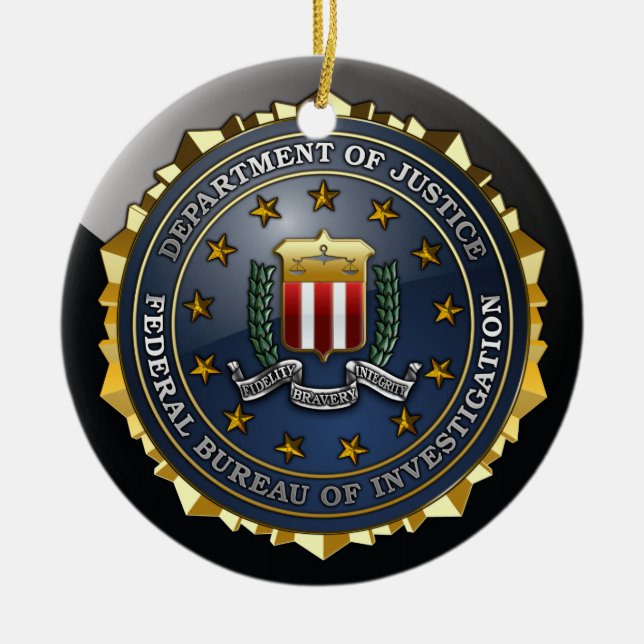 Fbi-Emblem Julgransprydnad Keramik (Framsidan)