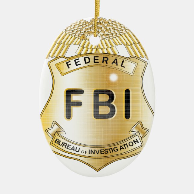 Fbi-emblem Julgransprydnad Keramik (Framsidan)