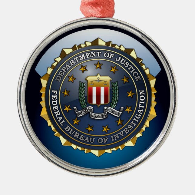 Fbi-Emblem Julgransprydnad Metall (Framsidan)