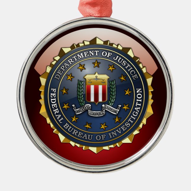 FBI Emblem Julgransprydnad Metall (Framsidan)