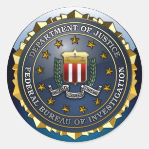 FBI Emblem Runt Klistermärke