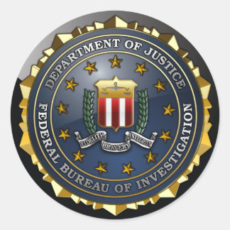 FBI Emblem Runt Klistermärke