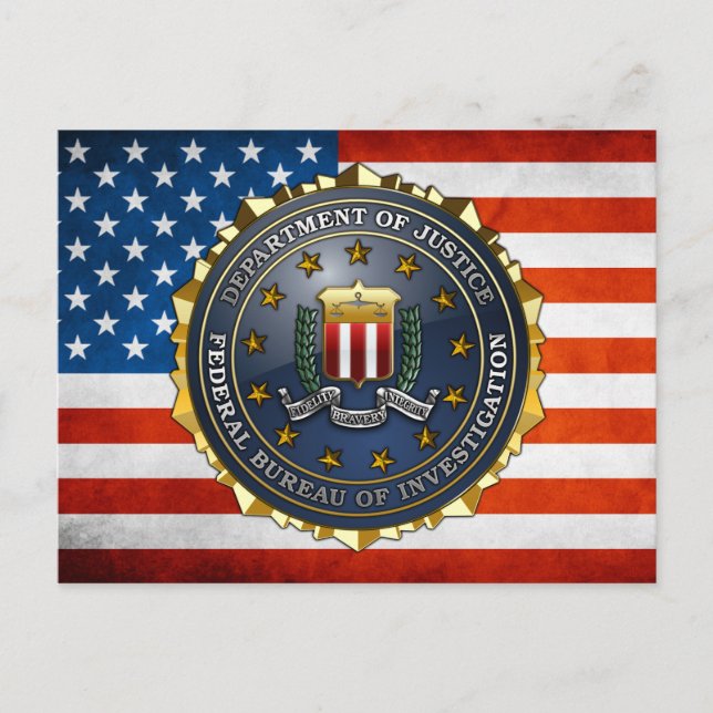 FBI Emblem Vykort (Framsida)