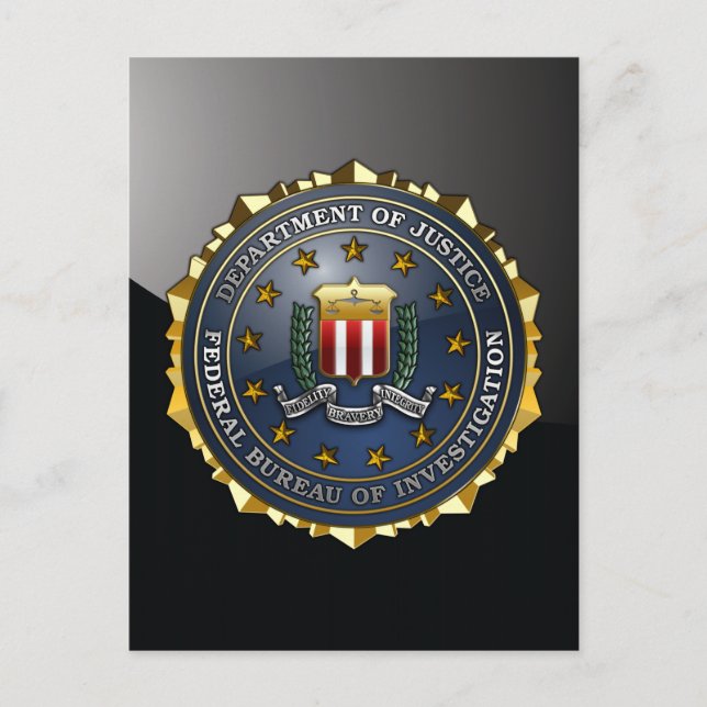 FBI Emblem Vykort (Framsida)