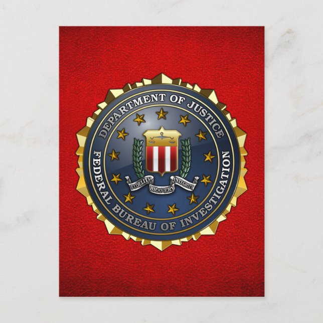 FBI Emblem Vykort (Framsida)