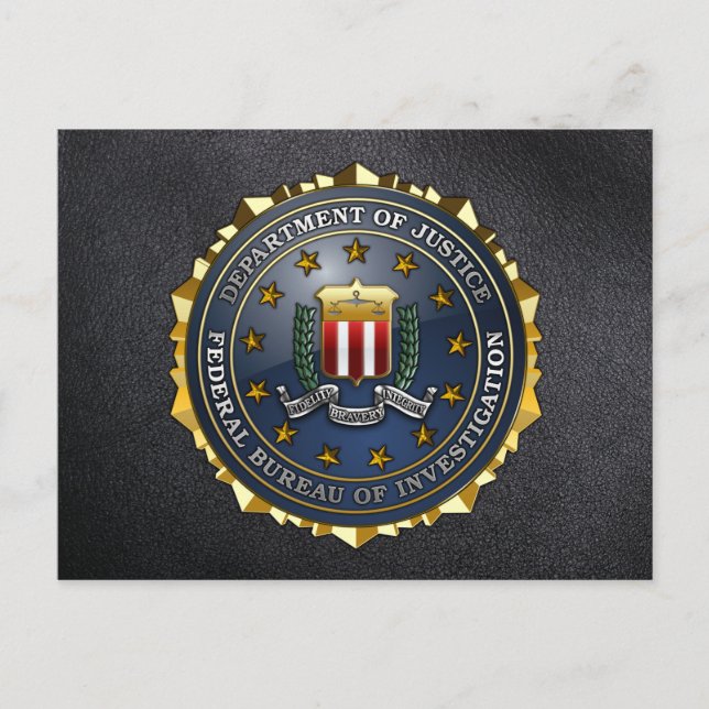 FBI Emblem Vykort (Framsida)