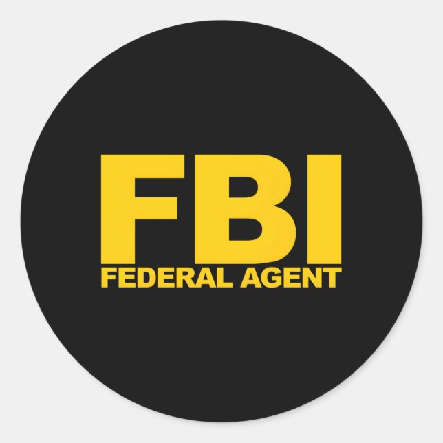 Fbi Federal Agent Runt Klistermärke (Framsida)