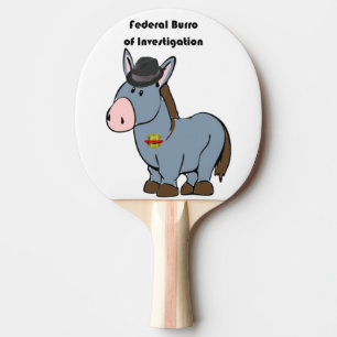 FBI Federal Burro of Investigation Donkey Tecknad Pingisracket