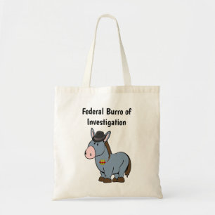 FBI Federal Burro of Investigation Donkey Tecknad Tygkasse
