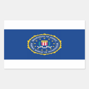 FBI-Flagga Rektangulärt Klistermärke