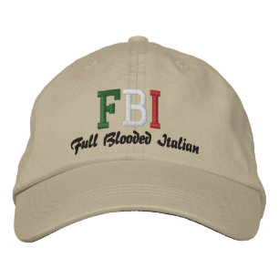 FBI, Fullt Blooded Italia! Broderad Keps
