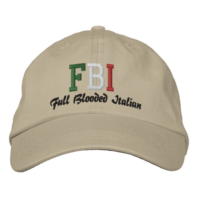 FBI, Fullt Blooded Italia! Broderad Keps (Framsida)