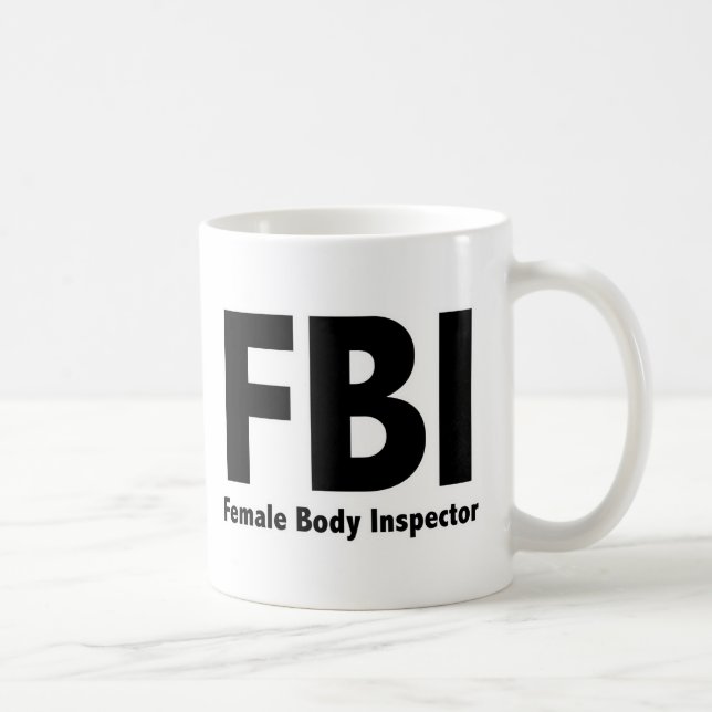 FBI Funny Rude Humor Kaffemugg (Höger)